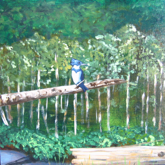 Up the Creek - detail (kingfisher)